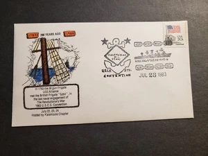 Frigate USS ALLIANCE Naval Cover 1983 HMS SYBIL Cachet USS KALAMAZOO AOR-6 - Picture 1 of 2