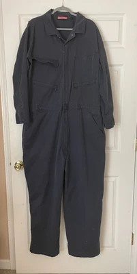 Vtg XXL Craftsman Navy /Gray Work Overall Mechanic Jumpsuit - Image 1 of 4