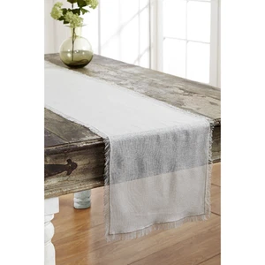 Tobacco Cloth Antique White Runner 13x48 Rustic Country ms - Picture 1 of 2