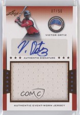 2013 Leaf Power Showcase Jersey Auto Bronze /50 Victor Ortiz #JA-VO1 Auto