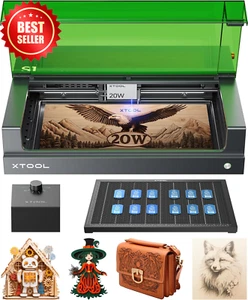 S1 20W Laser Engraver Cutter Machine with Air Assist Honeycomb Bed for Wood Meta - Picture 1 of 12