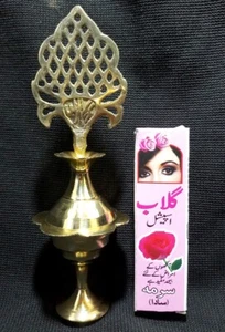 BEST ISLAMIC ARABIC KOHL STICK BRASS BOTTLE JAR EYELINER CONTAINER +GULAB SURMA - Picture 1 of 3