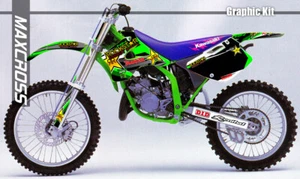 KAWASAKI KX125 KX250 1994 - 1998 MAXCROSS GRAPHICS KIT DECAL FULL Sticker ROC3 - Picture 1 of 2