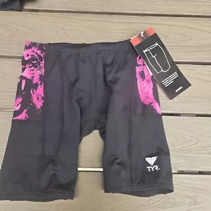 TYR Durafast Elite Zion Swimwear Youth Boy Black/pink Jammer Size 22 New - Picture 1 of 4