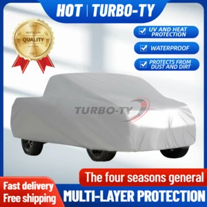 Cubierta impermeable para camioneta pickup al aire libre sol lluvia UV protección contra polvo M L XL plateada - Imagen 1 de 14
