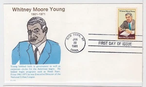 TurtlesTradingPost- Whitney M. Young Jr.- 1981 - FDC #1875- Elite Cachet - Picture 1 of 1