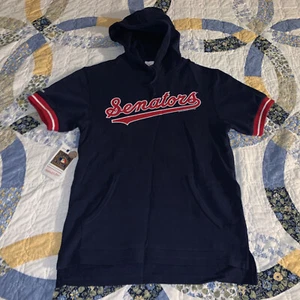 Mitchell Ness WASHINGTON SENATORS Cooperstown Collection French Terry SS Hoodie  - Picture 1 of 11