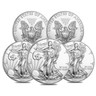 Lot of 5 - 2021 1 oz Silver American Eagle $1 Coin BU