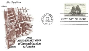 German Migration to America Apr 29, 1983 Artmaster Cachet FDC - Picture 1 of 1