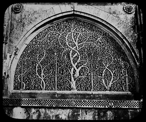 AHMEDABAD WINDOW IN SIDI SAIDS MOSQUE INDIA C1890 PHOTOGRAPH Magic Lantern Slide - Picture 1 of 3