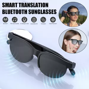 New Smart Glasses Earphones 150 Language Voice Translation AI Translator Glasses - Picture 1 of 16
