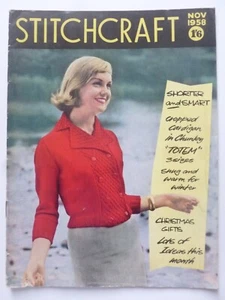 STITCHCRAFT NOVEMBER 1958 - Vintage Needlework Magazine - Imagen 1 de 14