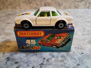 Matchbox Superfast 45 BMW 3.0 CSL Rare White body “Manhalter” NMINT in Box - Picture 1 of 6