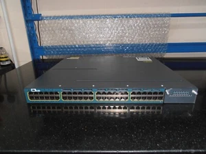 Cisco WS-C3560x-48U-S 48 Port Gigabit Ethernet UPOE Ports 2 x 1100 PSU - Picture 1 of 4