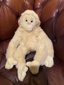Vintage Merrythought großer sitzender brauner Plüsch-Affe Pyjama-Koffer Spielzeug Geschenk Requisite - Bild 1 von 9