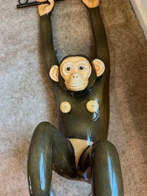 FIRMADO SERGIO BUSTAMANTE PAPEL MACHÉ TAMAÑO NATURAL MONO ARTISTA PRUEBA INCLUYE CERTIFICADO DE AUTENTICIDAD Foto 1 de 4