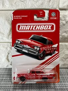 Matchbox Red Edition '59 Dodge Coronet Auto della Polizia 1/4 Bersaglio Esclusivo Rosso - Foto 1 di 4