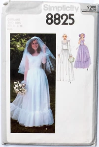 Vintage 1970s Simplicity 8825 Wedding Bridal Dress Pattern Size 14 16 Uncut - Picture 1 of 1