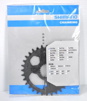 Shimano Chainring FC-M6100-1 + 1x12 Speed + 32T Black Y0L198050 - Image 1 of 4