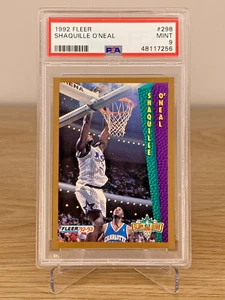 1992-93 Fleer #298 Shaquille O'Neal RC - Rookie - PSA 9 - MINT - Orlando Magic - Picture 1 of 2