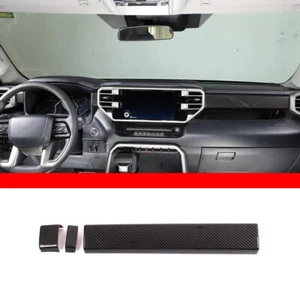 Cubierta de accesorios de carbono con borde de panel de tablero de automóvil ABS para Toyota Sequoia 2023-24 - Imagen 1 de 10