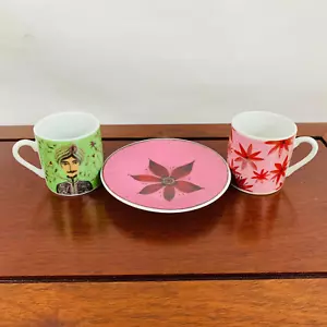 Juego de tazas y platos de porcelana Fragonard - Imagen 1 de 5