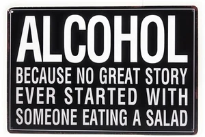 Alcohol porque ninguna gran historia comenzó con alguien comiendo un letrero de lata de ensalada - Imagen 1 de 2