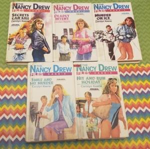 NANCY DREW - CASES 1-CASE 5 - CAROLYN KEENE - LOT OF 5 HARDCOVER BOOKS - 1986 - - Picture 1 of 2