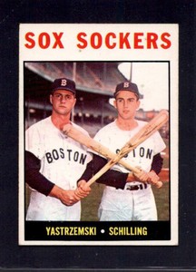 1964 Carl Yastrzemski/Chuck Schilling Topps #182 Red Sox Sockers Baseball Card