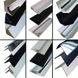 Trims for PVC Wet Wall Panels Black White Chrome End Caps, Angles All Sizes - Picture 1 of 84