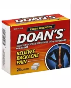 Doan's Extra Strength Pain Reliever Caplets 24 Each Damaged boxes - Picture 1 of 1