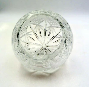 EXQUISITE VINTAGE CUT CRYSTAL SIDE TILTED ORB ASHTRAY - Picture 1 of 12
