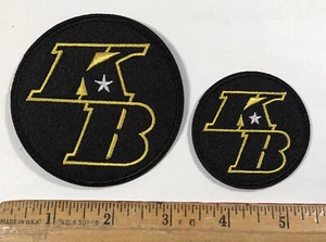 Lot Of 2 Kobe Bryant Los Angeles Lakers Iron On Patch NBA Basketball KB Logo - Picture 1 of 2