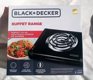 Placa caliente portátil de un solo quemador Black+Decker Buffet Range SB1001B - Imagen 1 de 9