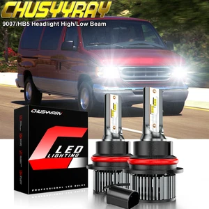 LED For Ford ECONOLINE E150-E450 1995-2007 Headlight 9007 HB5 Bulbs Hi/Low Beam - Bild 1 von 12