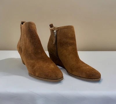 Franco Sarto Welton Botines de Cuña Botines Marrón Gamuza Zapatos para Mujer Talla 8.5 Foto 1 de 4