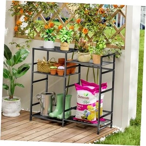 Potting Bench Table, Outdoor Plant Stand Table with Storage, Garden Tools - Picture 1 of 8