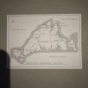 Clark M Goff Prints Martha's Vineyard West Tisbury Mass. Card - Picture 1 of 4