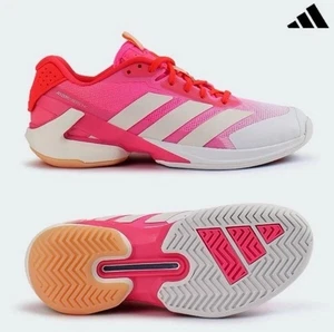 Neu 10 adidas Ubersonic 5 Tennis-/Pickleballschuh für Damen weiß/pink – IH9936 - Bild 1 von 6