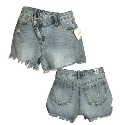 Altar'd State Womens Distressed Denim Cut-Off Blue Jean Shorts US Size XS 24 Foto 1 de 4