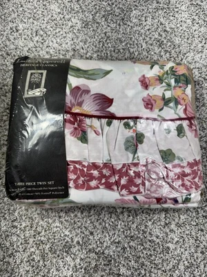 Juego de sábanas dobles Lady Pepperell Ofelia 3 piezas florales 180TC percal hecho en EE. UU. Foto 1 de 4