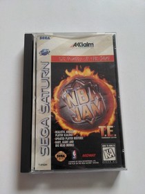 NBA Jam T.E. (Sega Saturn, 1996) Acclaim Midway CIB w/ Reg Card - Tested Works