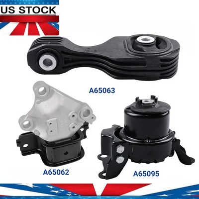 3x Auto Trans Engine Motor & Transmission Mount for Honda Fit 2015-2020 L4 1.5L Foto 1 de 4