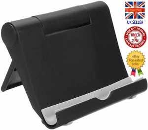 iPhone iPad Samsung Tablet Desk Stand Holder Mobile Phone Folding Portable - Picture 1 of 11