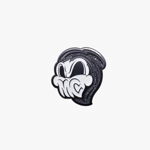 Black White Ghost Skull Graphic Pin - Picture 1 of 2
