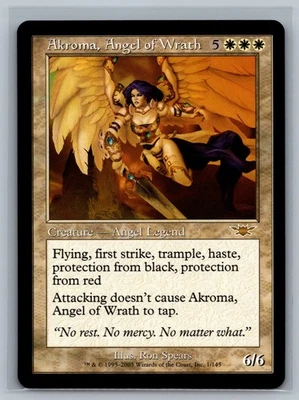 Magic The Gathering Legions Akroma, Angel of Wrath #1/145 MTG TCG CCG - Image 1 of 2