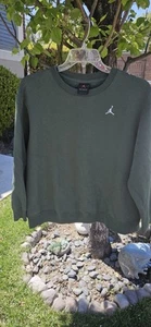 Nike Jordan MJ Essentials Fleece Crew Sweatshirt Green Men's Size XL - Picture 1 of 13