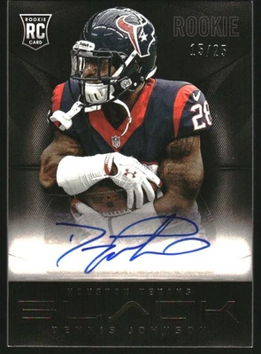 2013 Panini Black Rookie Signatures Gold #133 Dennis Johnson Autograph /25 - Image 1 of 2