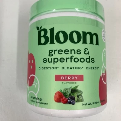 Bloom Nutrition Greens & Superfoods Powder Berry 48 porciones, 9,26 oz Foto 1 de 4