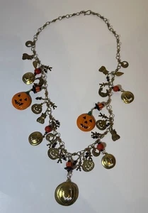 Vintage Barbara Ryan Halloween Charm Necklace - Artisan Made - 🎃🎃🎃 - Picture 1 of 8